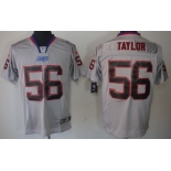 Nike New York Giants #56 Lawrence Taylor Lights Out Gray Elite Jersey