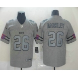 Men's New York Giants #26 Saquon Barkley 2019 Gray Gridiron Vapor Untouchable Stitched NFL Nike Limited Jersey