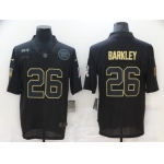 Men's New York Giants #26 Saquon Barkley Black 2020 Salute To Service Stitched NFL Nike Limited Jersey