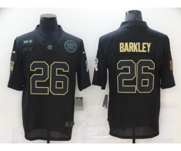 Men's New York Giants #26 Saquon Barkley Black 2020 Salute To Service Stitched NFL Nike Limited Jersey