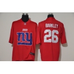 Men's New York Giants #26 Saquon Barkley Red 2020 Big Logo Vapor Untouchable Stitched NFL Nike Fashion Limited Jersey