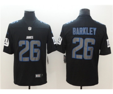 Nike New York Giants #26 Saquon Barkley Black Vapor Impact Limited Jersey