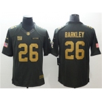 Nike New York Giants #26 Saquon Barkley Gold Anthracite Salute To Service Limited Jersey