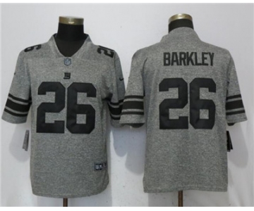 Nike New York Giants 26 Saquon Barkley Gray Vapor Untouchable Limited Jersey