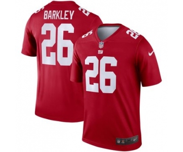 Nike New York Giants 26 Saquon Barkley Red Inverted Legend Jersey