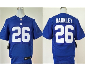 Nike New York Giants #26 Saquon Barkley Royal 2018 NFL Draft Pick Elite Jersey