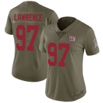 Giants #97 Dexter Lawrence Olive Women's Stitched Football Limited 2017 Salute to Service Jersey