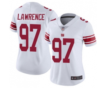 Giants #97 Dexter Lawrence White Women's Stitched Football Vapor Untouchable Limited Jersey