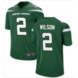 Men New York Jets #2 Zach Wilson Jersey Green 2021 Game Football