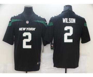 Men's New York Jets #2 Zach Wilson Black 2021 Vapor Untouchable Stitched NFL Nike Limited Jersey