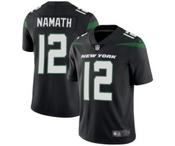 Men's New York Jets #12 Joe Namath Black 2019 Vapor Untouchable Limited Stitched Jersey