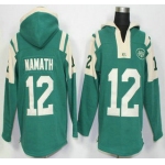 Men's New York Jets #12 Joe Namath Green Retired Player 2015 NFL Hoodie