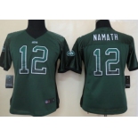Nike New York Jets #12 Joe Namath Drift Fashion Green Womens Jersey