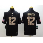 Nike New York Jets #12 Joe Namath Salute to Service Black Limited Jersey