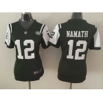 Women's New York Jets #12 Joe Namath Nike Green Game Jersey