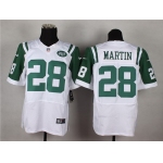 Nike New York Jets #28 Curtis Martin White Elite Jersey