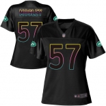 Jets #57 C.J. Mosley Black Women's Football Fashion Game Jersey