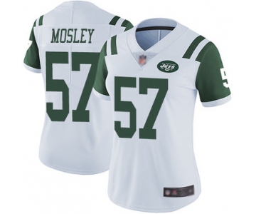 Jets #57 C.J. Mosley White Women's Stitched Football Vapor Untouchable Limited Jersey