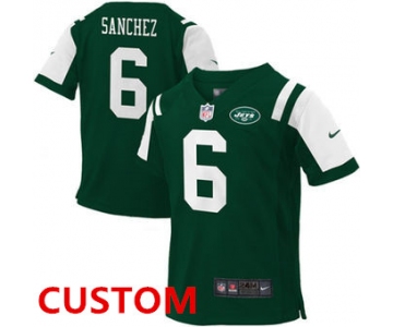 Custom Nike New York Jets Green Toddlers Jersey