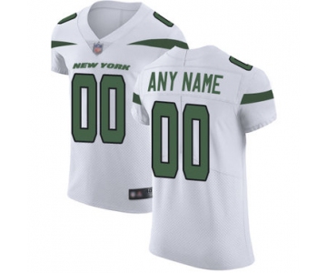 Customized New York Jets Alternate Men's Road White Vapor Untouchable Football Elite Jersey