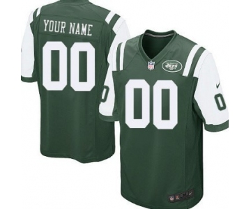 Kids' Nike New York Jets Customized Green Game Jersey