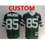 Men's Custom New York Jets Green Throwback Jersey