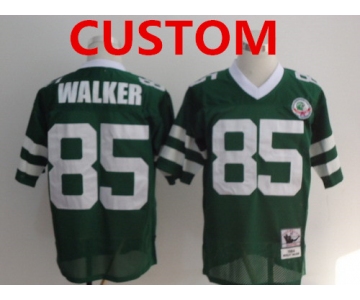 Men's Custom New York Jets Green Throwback Jersey