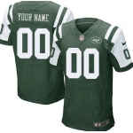 Men's Nike New York Jets Customized Green Elite Jersey