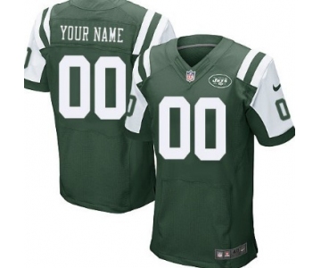 Men's Nike New York Jets Customized Green Elite Jersey