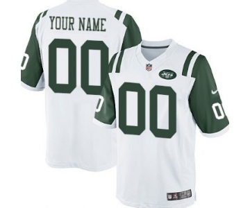 Men's Nike New York Jets Customized White Limited Jersey
