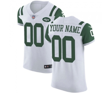 Men's Nike New York Jets Customized White Vapor Untouchable Custom Elite NFL Jersey