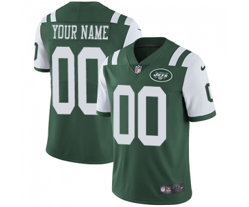 Men's Nike New York Jets Home Green Customized Vapor Untouchable Limited NFL Jersey
