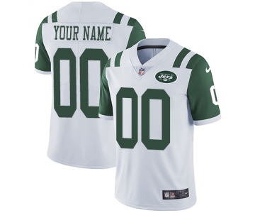 Men's Nike New York Jets Road White Customized Vapor Untouchable Limited NFL Jersey