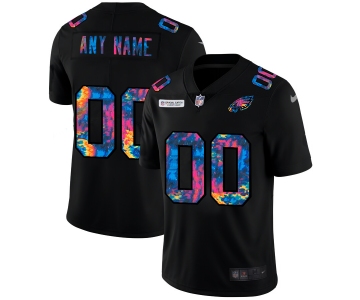 Philadelphia Eagles Custom Men's Nike Multi-Color Black 2020 NFL Crucial Catch Vapor Untouchable Limited Jersey