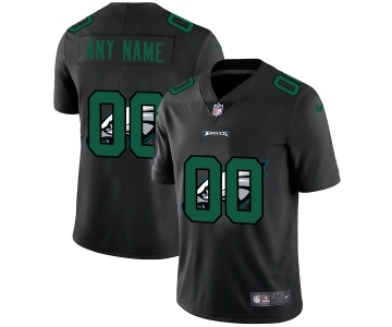 Philadelphia Eagles Custom Men's Nike Team Logo Dual Overlap Limited NFL Jersey Black