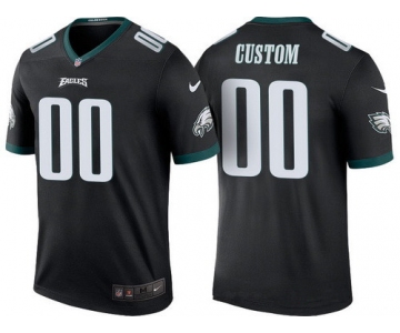 Youth Philadelphia Eagles Black Custom Color Rush Legend NFL Nike Limited Jersey