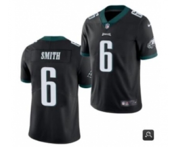 Men Philadelphia Eagles #6 DeVonta Smith 2021 NFL Draft Black Vapor Untouchable Limited Stitched Jersey