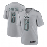 Men's Philadelphia Eagles #6 DeVonta Smith Gray Atmosphere Fashion Stitched Game Jersey