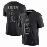 Men's Womens Youth Kids Philadelphia Eagles #6 DeVonta Smith Black Reflective Limited Stitched Jersey