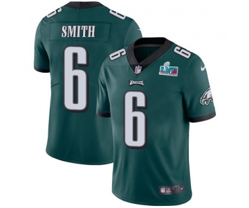 Men's Womens Youth Kids Philadelphia Eagles #6 DeVonta Smith Green Team Color Super Bowl LVII Patch Stitched Vapor Untouchable Limited Jersey