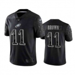 Men's Womens Youth Kids Philadelphia Eagles #11 A.J. Brown Black Reflective Limited Stitched Jersey