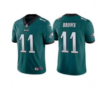 Men's Womens Youth Kids Philadelphia Eagles #11 A.J. Brown Green Vapor Untouchable Limited Stitched Football Jersey