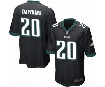 Men's Philadelphia Eagles #20 Brian Dawkins Black Stitched NFL Reited Player Nike Game Jersey