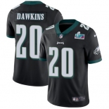 Men's Womens Youth Kids Philadelphia Eagles #20 Brian Dawkins  Black Alternate Super Bowl LVII Patch Stitched Vapor Untouchable Limited Jersey