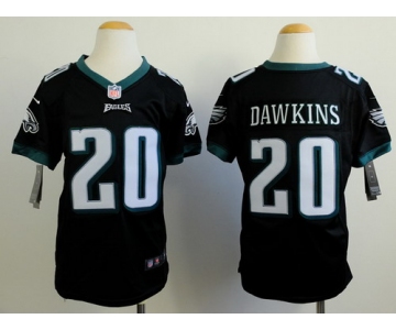 Nike Philadelphia Eagles #20 Brian Dawkins Black Game Kids Jersey