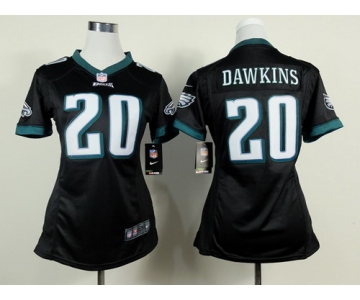Nike Philadelphia Eagles #20 Brian Dawkins Black Game Womens Jersey