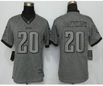 Women's Philadelphia Eagles #20 Brian Dawkins Nike Gray Gridiron NFL Gray Limited Jersey