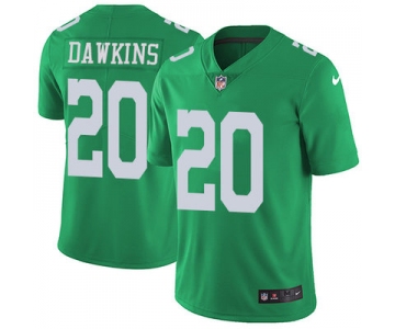 Youth Nike Philadelphia Eagles #20 Brian Dawkins Green Stitched NFL Limited Rush Jersey