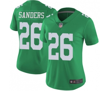 Eagles #26 Miles Sanders Green Women's Stitched Football Limited Rush Jersey