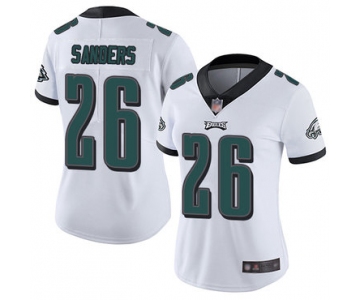 Eagles #26 Miles Sanders White Women's Stitched Football Vapor Untouchable Limited Jersey